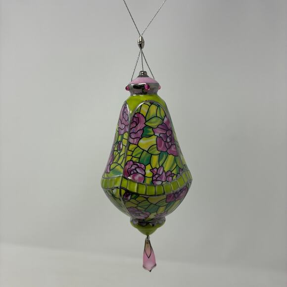 Bradford Editions Era of Louis Tiffany Heirloom Porcelain Ornaments #9 set of 3 - Picture 7 of 7